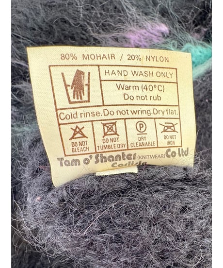 70s diamond motif mohair knit