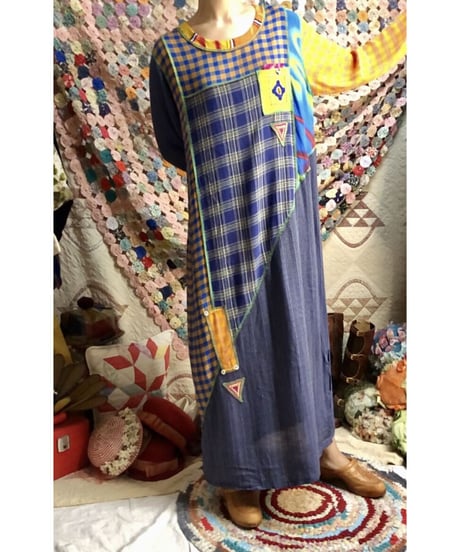 plaid beads rayon dress