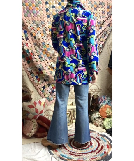 60-70's psychedelic shirt jacket