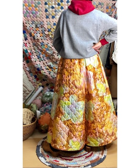 70s quilted super wide pants