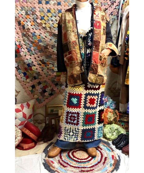 patchwork embroidered quilting jacket