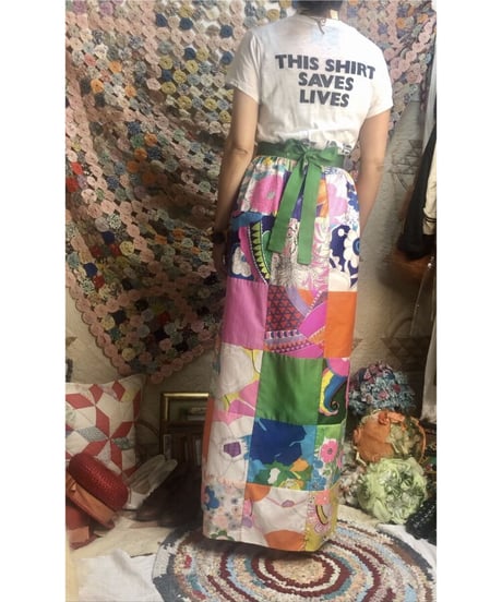 60's patchwork wrap skirt