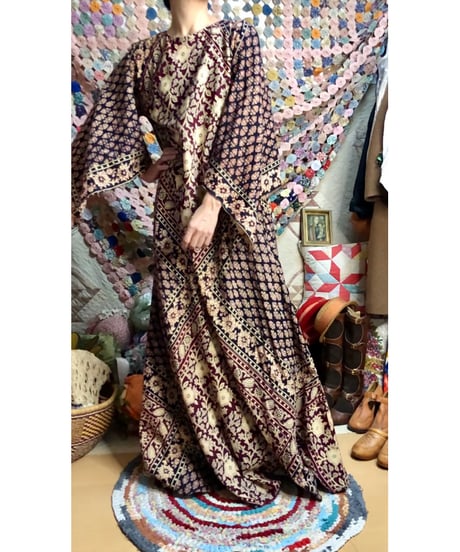 70s pakistan cotton  dress