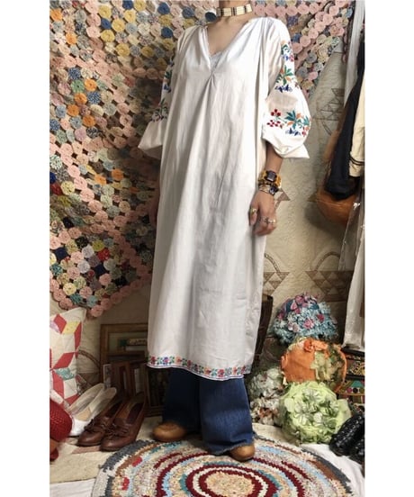 vintage ukrainian embroidered one-piece