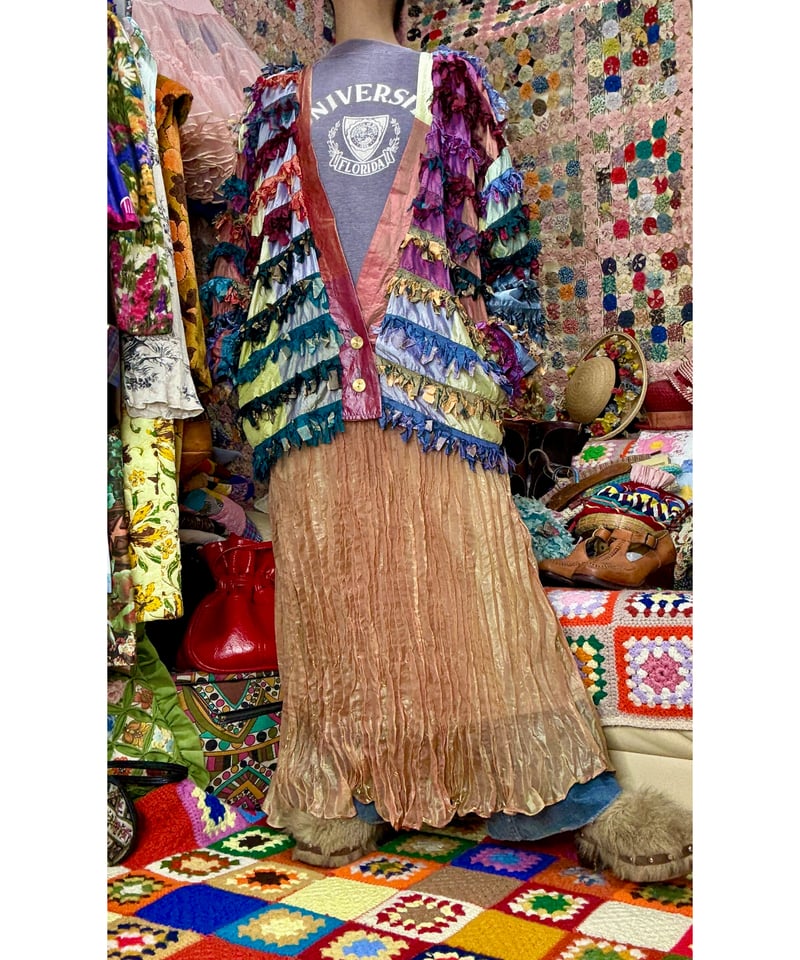 paula sweet silk fringe jacket | Quilt