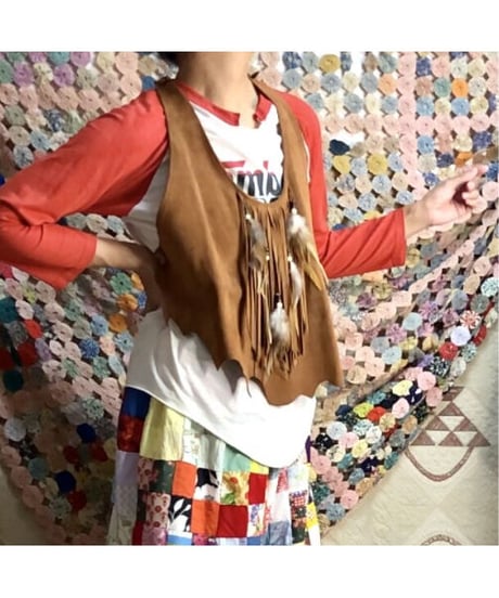 leather and feather halter crop top