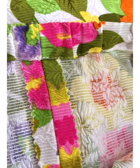 60-70's hawaiian flower skirt