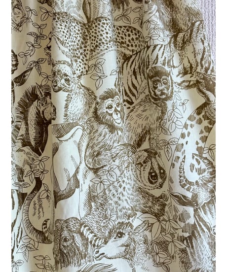 animal jungle super wide leg pants（70s fabric）