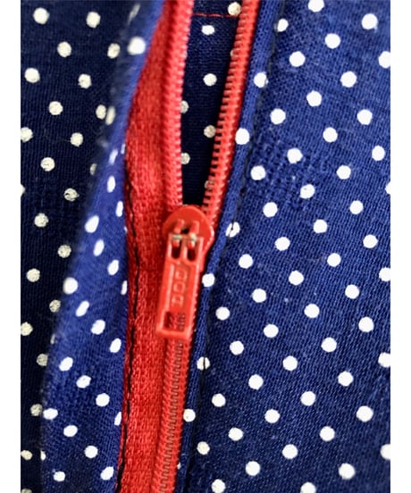 70's polka dots tiered dress