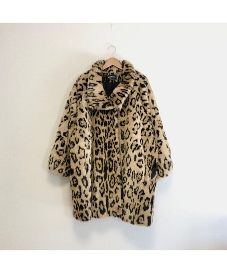 leopard faux fur coat