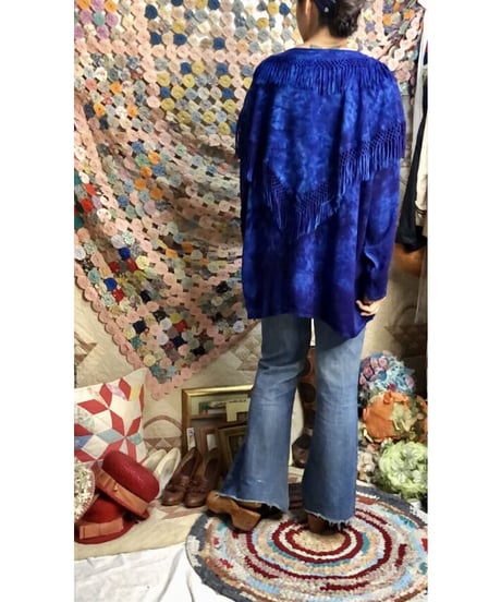 fringe tie-dye rayon tops