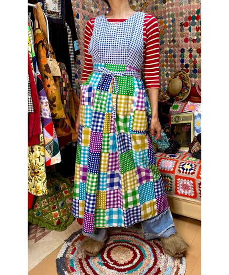 plaid apron dress
