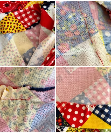 70's patchwork print dress
