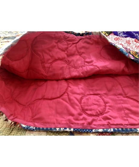 vintage patchwork quilt flower skirt