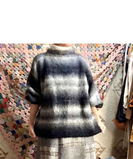 balloon sleeve mohair  sweater