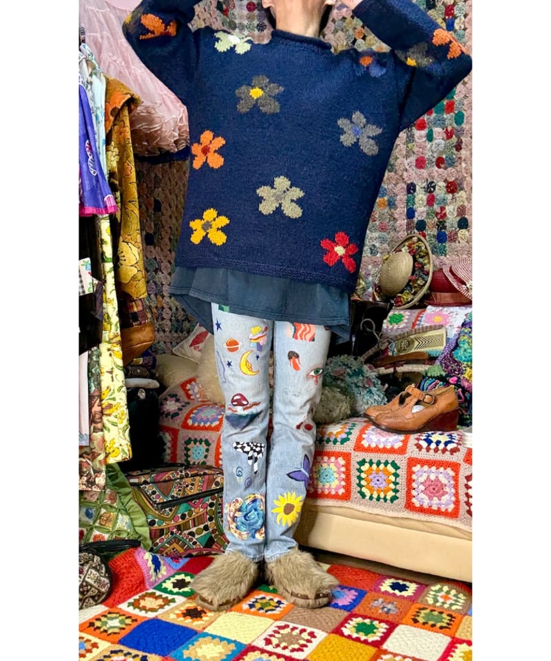 ecuador hand knit daisy sweater | Quilt