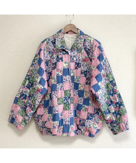 80s patchwork quilt jacket