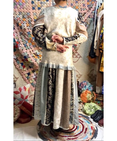 jeanne marc patchwork dress