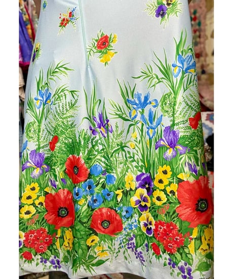 70-80s flower dress