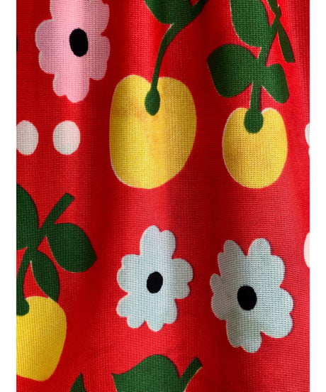 70s fruits and flower dress
