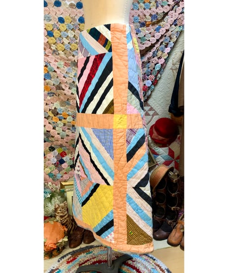 patchwork quilt skirt