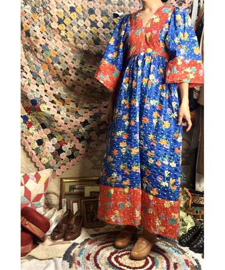 1970's flower one-piece