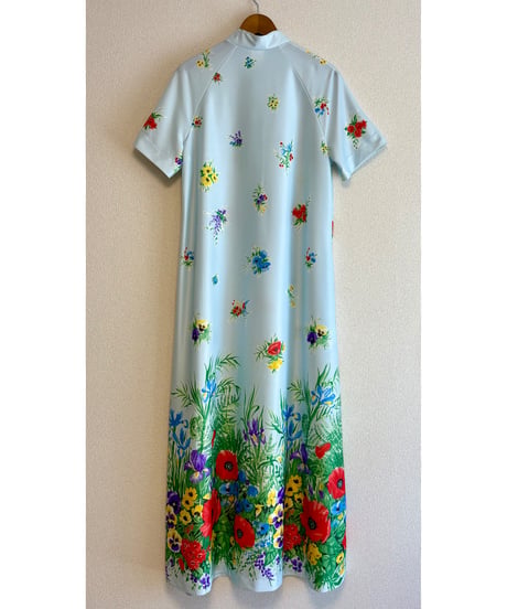 70-80s flower dress