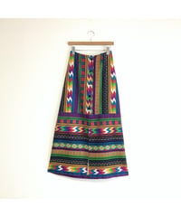 native pattern print maxi skirt