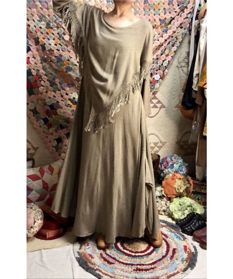 fringe rayon dress