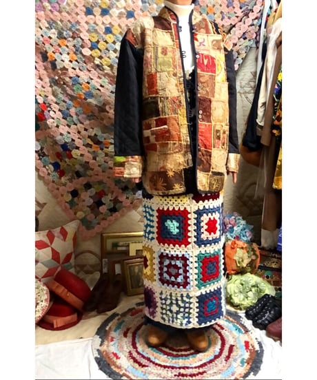 patchwork embroidered quilting jacket