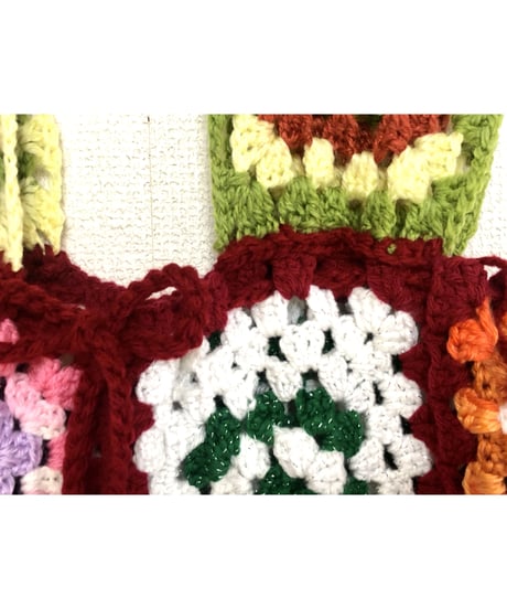 granny square one-piece burgundy