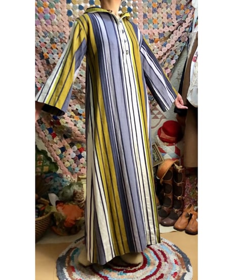 70s hoodie stripe dress