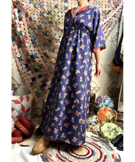 70's belly flower one-piece