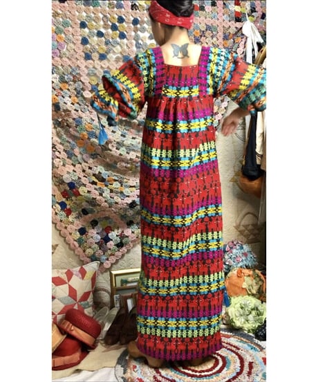 vintage guatemala embroidered one-piece