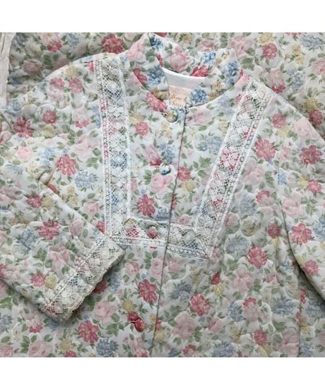1960's quilting flower robe