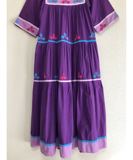 patchwork tiered dress