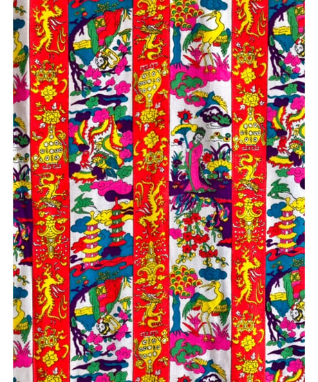 60s oriental print dress