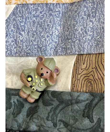 tree motif patchwork jacket