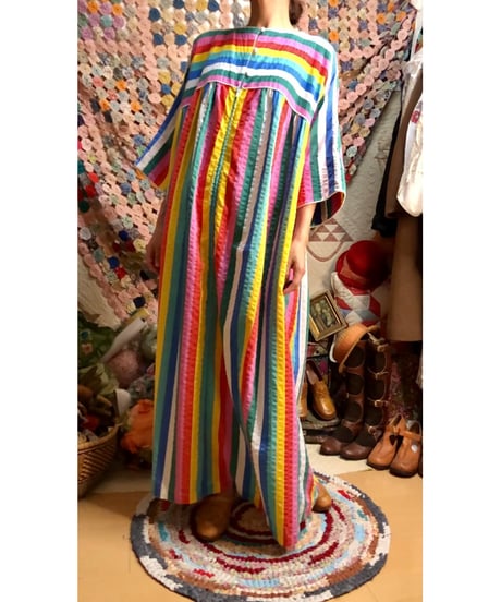 70s mulch stripe easy dress