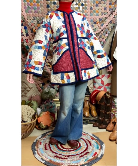 patchwork print quilting jacket