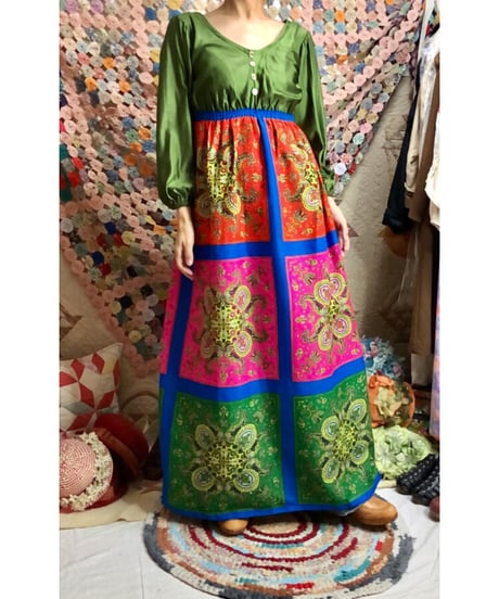 60's paisley dress