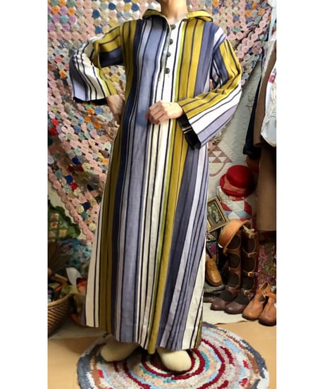 70s hoodie stripe dress