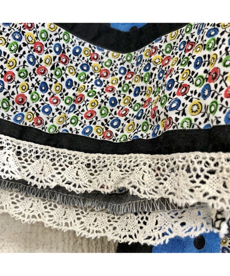 70's patchwork print one-piece