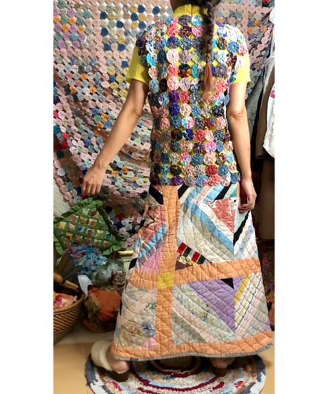 yo-yo quilt vest