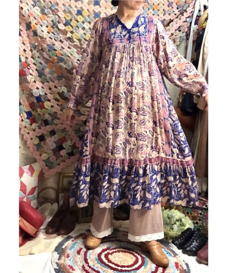 vintage indian cotton dress ③