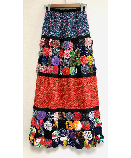 yo-yo quilt skirt