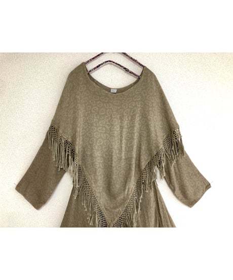 fringe rayon dress