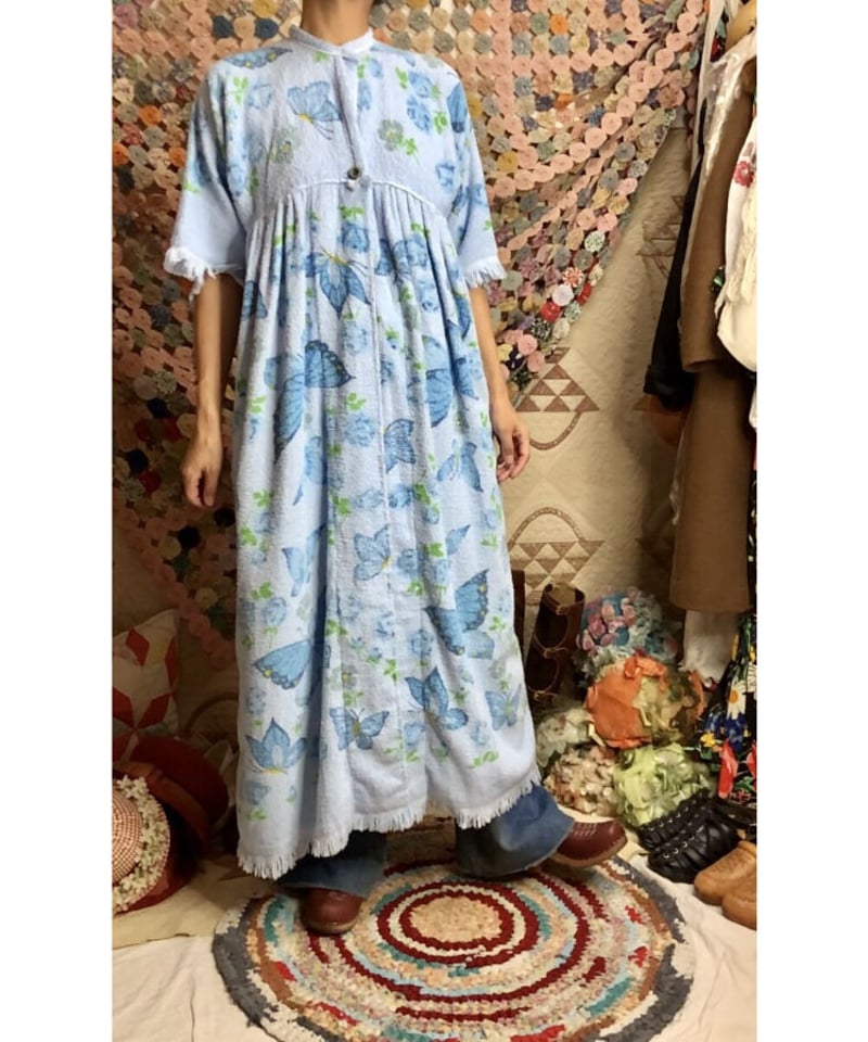 70s butterfly pile dress | Quilt
