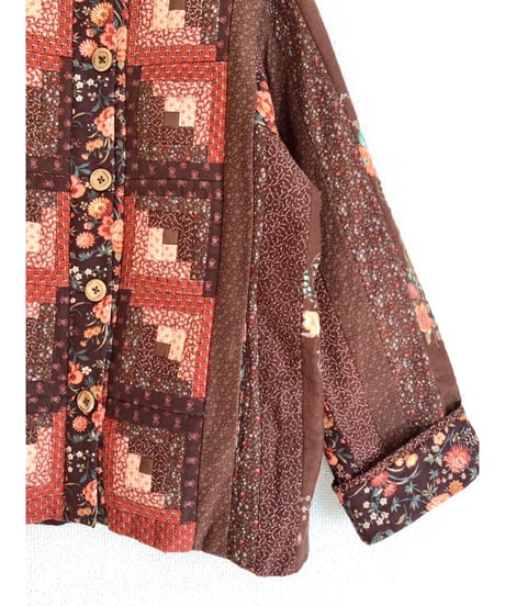 w.face flower patchwork  jacket
