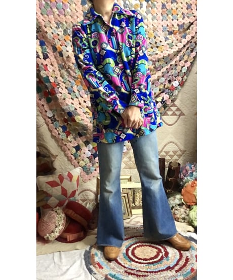 60-70's psychedelic shirt jacket